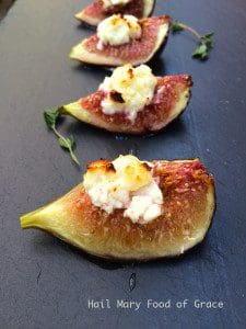 Figs, feta and honey appetizers