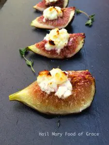 Figs, feta and honey appetizers