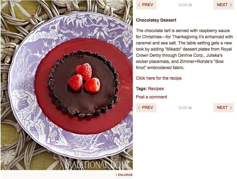 A picture of a chocolate dessert on a plate.