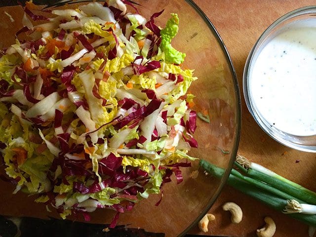 Napa Cabbage Cashew Coleslaw