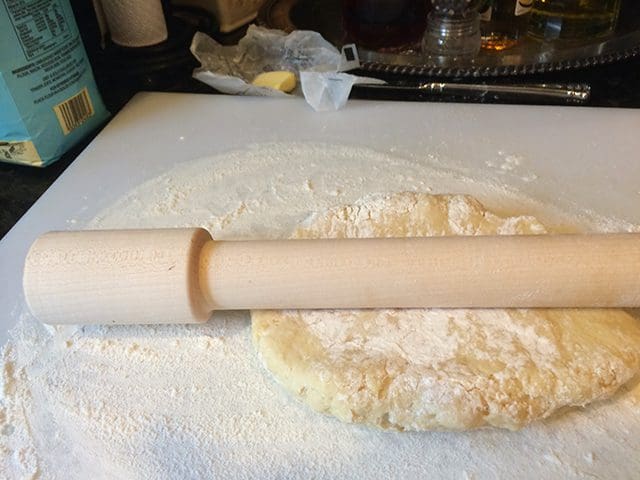 cooking with the help of rolling pins