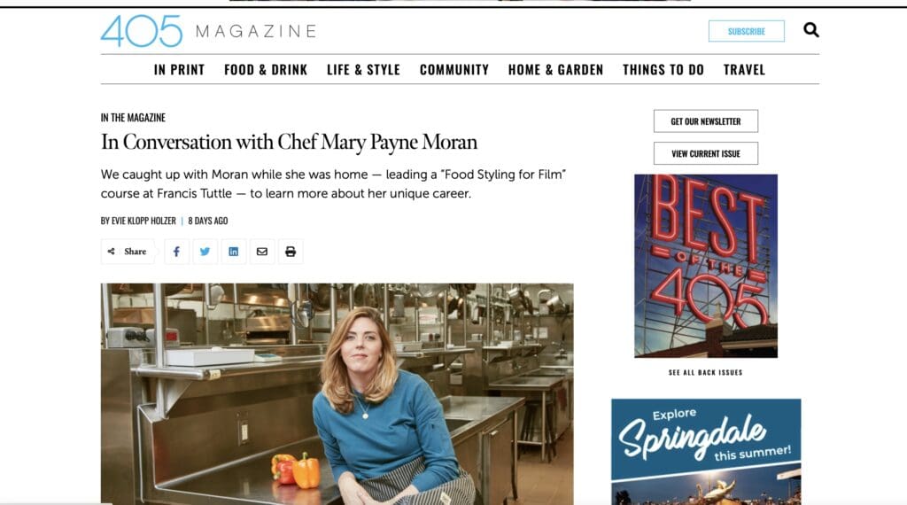 In Conversations with Chef Mary Payne Moran