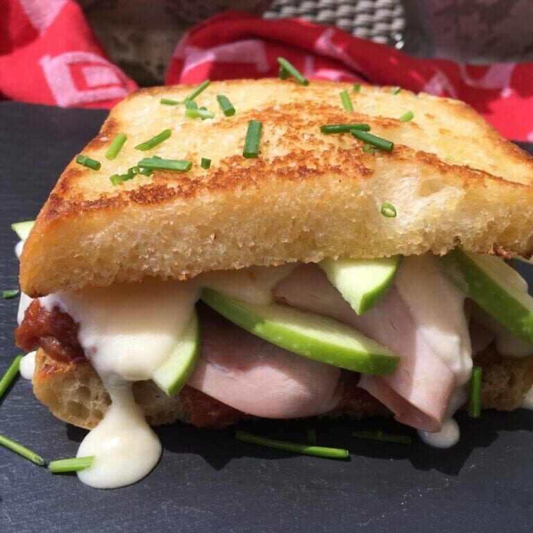 The Mon Cheri grilled ham and cheese