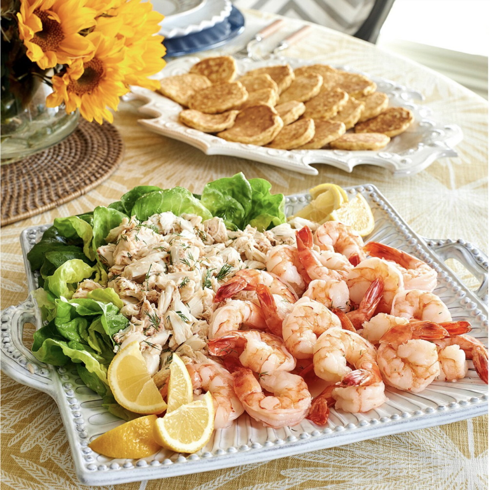 Shrimp-and-Crab Louie on a platter