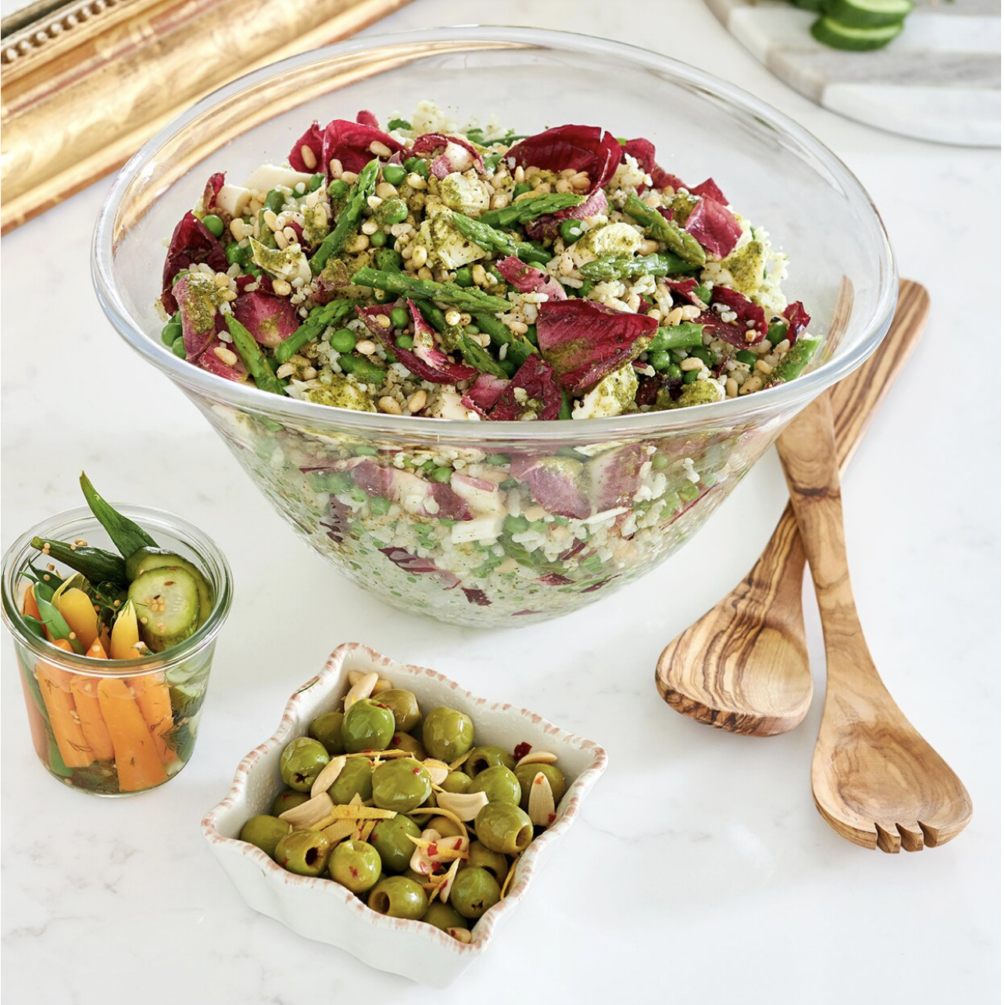 a bowl of Pesto Rice Salad