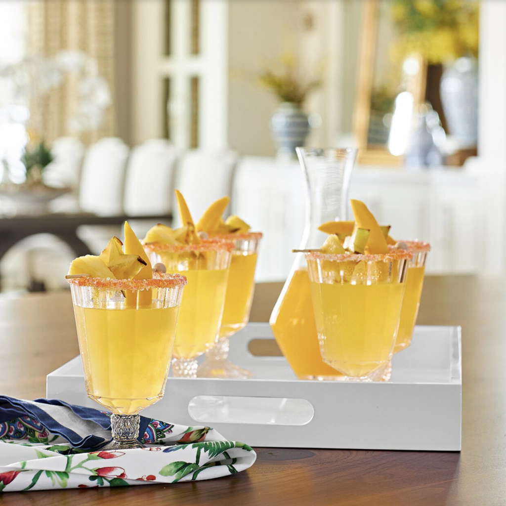 a tray of Tropical Fruit Martini