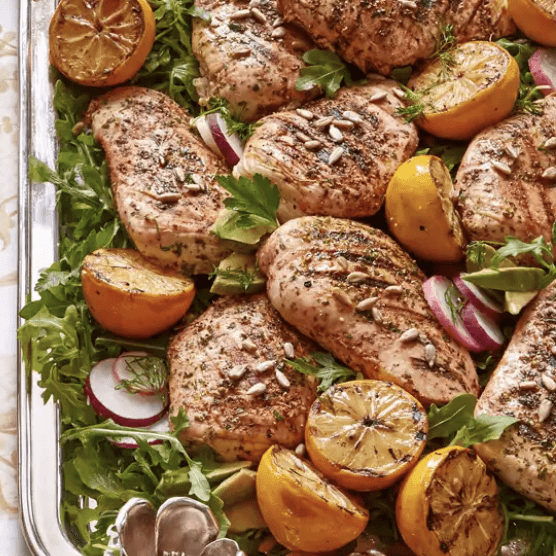 chicken salad with avocado dressing