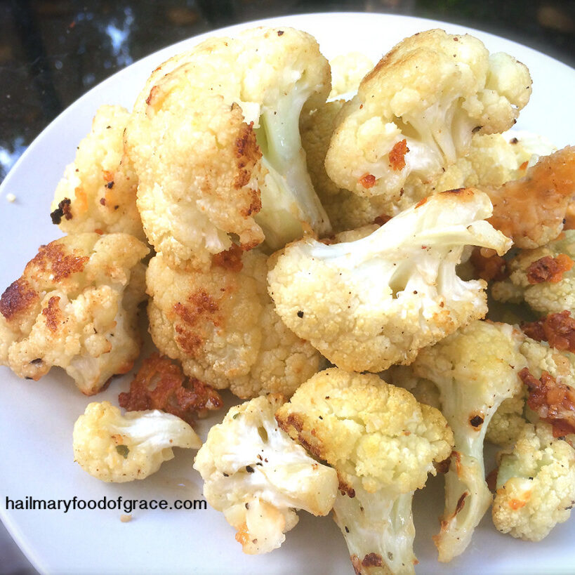 A plate of cauliflower.